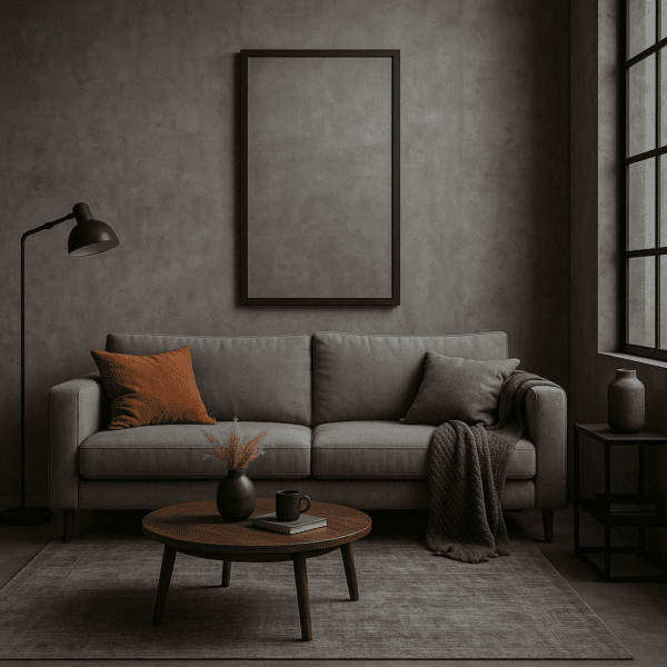 Urban Stone – Dekorativ Infravärmepanel 60x120 cm (Betonggrå) - Bild 4