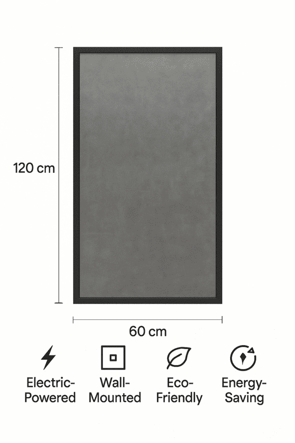 Urban Stone – Dekorativ Infravärmepanel 60x120 cm (Betonggrå) - Bild 5