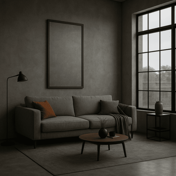 Urban Stone – Dekorativ Infravärmepanel 60x120 cm (Betonggrå) - Bild 2