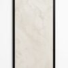 Dekorativ infravärmepanel Alabaster Touch, 60x120 cm, krämfärgad marmor med svart ram