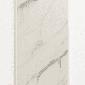 Dekorativ infravärmepanel Ivory Vein, 60x120 cm, vit marmor med vit ram