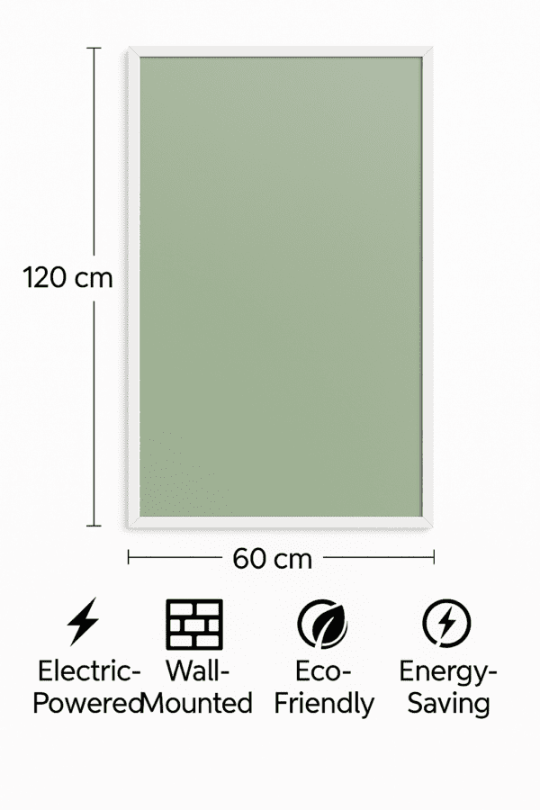 Sage Harmony – Dekorativ Infravärmepanel 60x120 cm (Salviagrön) - Bild 2