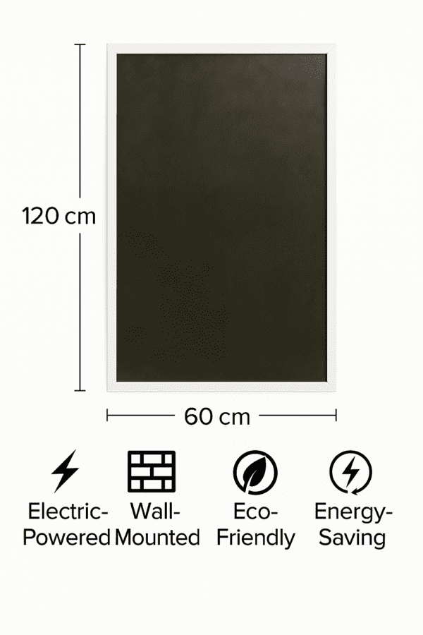 Charcoal Core – Dekorativ Infravärmepanel 60x120 cm (Antracit) - Bild 5