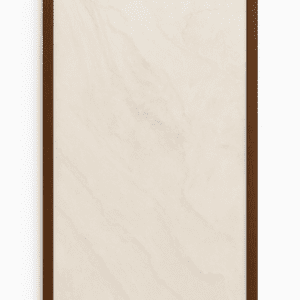 Tuscan Sand decorative infrared heating panel, 60x120cm, beige stone finish with walnut frame