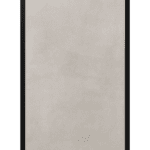 Graphite Line decorative infrared heating panel, 60x120cm, mid grey with black frame