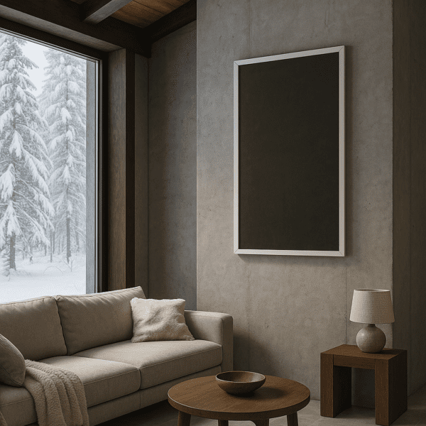 Charcoal Core – Dekorativ Infravärmepanel 60x120 cm (Antracit) - Bild 2