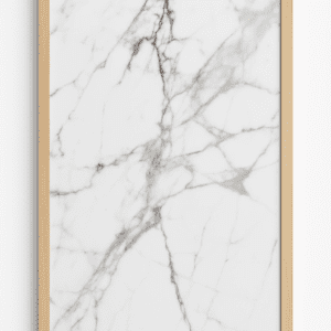 Dekorativ infravärmepanel Nordic Marble, 60x120 cm, vit marmor med träram
