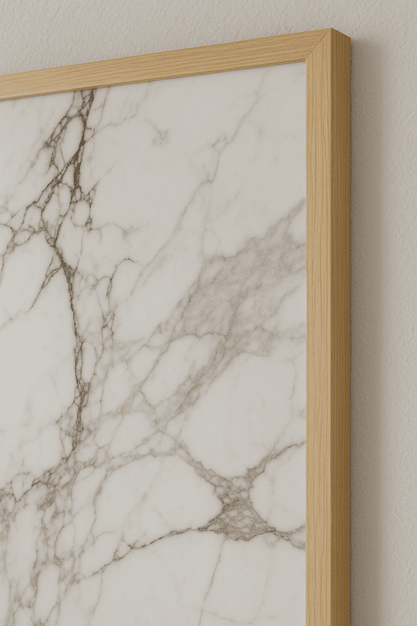 Nordic Marble – Decorative IR Heating Panel 60x120cm (Wood Frame) - Image 2