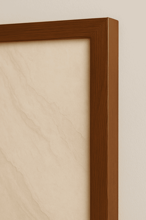 Tuscan Sand – Decorative Infrared Heating Panel 60x120cm (Walnut Frame) - Image 3
