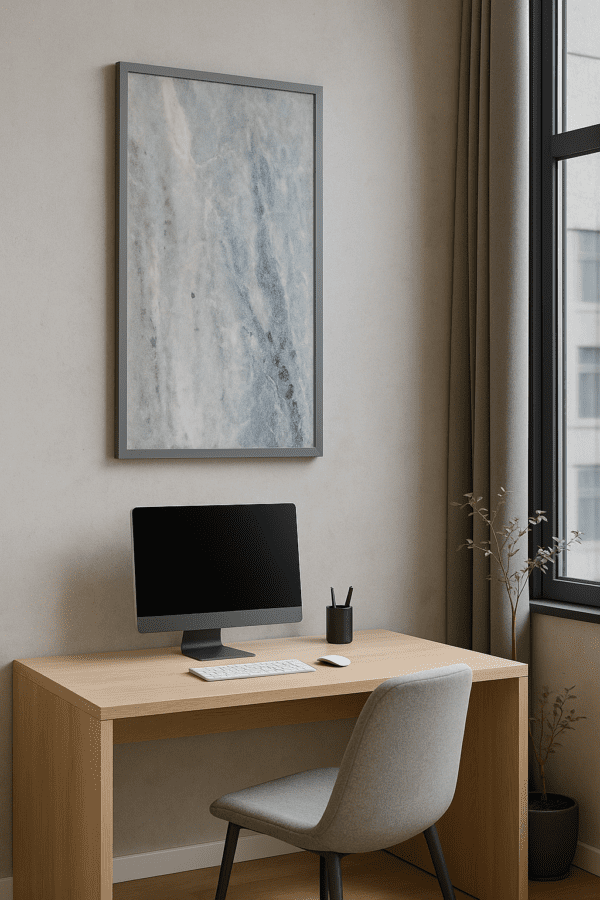 Marble Mist – Infrared Heating Panel 60x120cm (Grey Frame) - Image 4