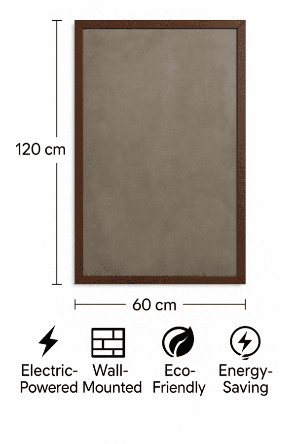 Walnut Stone – Dekorativ Infravärmepanel 60x120 cm (Valnötsträram) - Bild 5