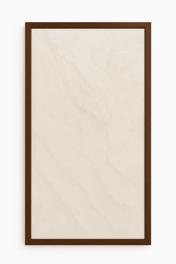 Tuscan Sand – Dekorativ Infravärmepanel 60x120 cm (Valnötsram)