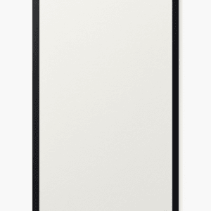 Dekorativ infravärmepanel Arctic White, 60x120 cm, matt vit yta med svart ram