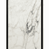 Dekorativ infravärmepanel Imperial Marble, 60x120 cm, vit marmor med svart ram