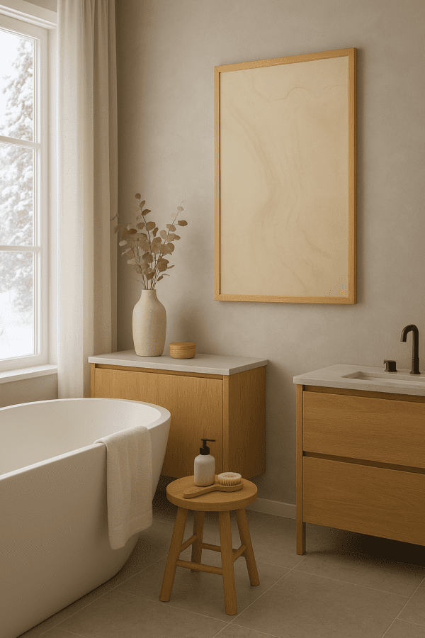 Desert Flow – Dekorativ Infravärmepanel 60x120 cm (Träram) - Bild 5