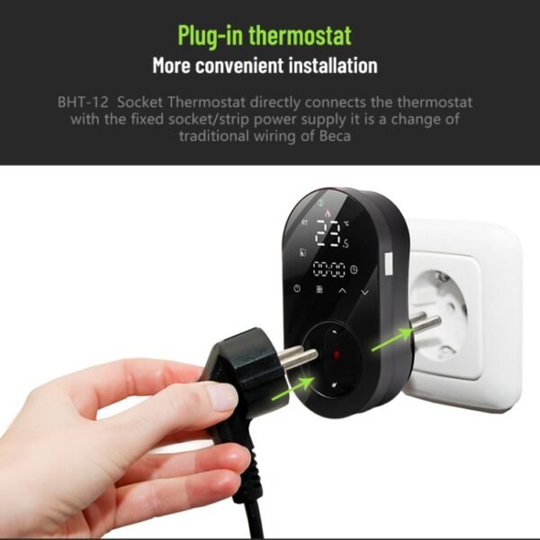 Smart WiFi Termostat med Stickkontakt för Element - Bild 4