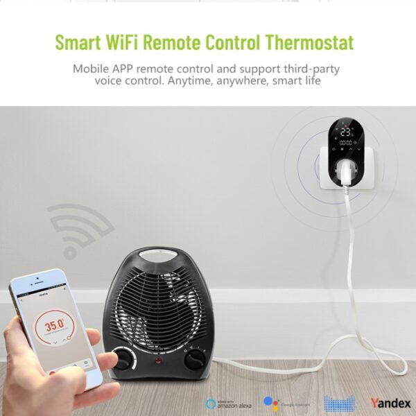 Smart WiFi Termostat med Stickkontakt för Element - Bild 3
