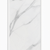 Alpine Vein decorative infrared heating panel, 60x120cm, white marble surface with grey veins and white frame.