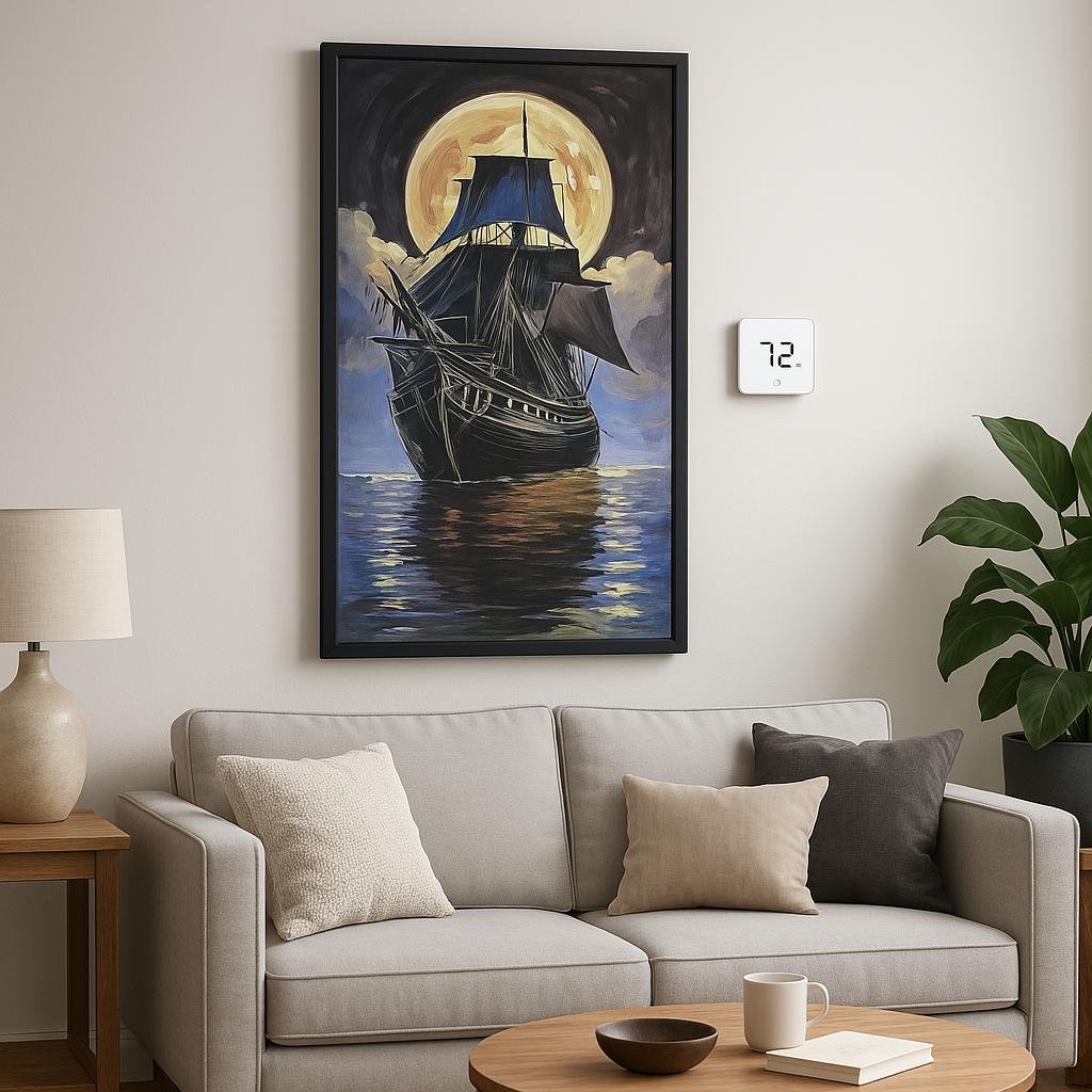 SunWave 60×120 cm Artistic Infrared Heating Panel – “Moonlit Voyage” - Image 5