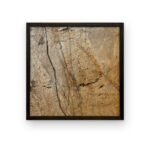 SunWave decorative infrared heating panel, 60×60 cm, marble finish with dark frame, on white background