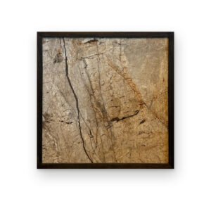 SunWave decorative infrared heating panel, 60×60 cm, marble finish with dark frame, on white background